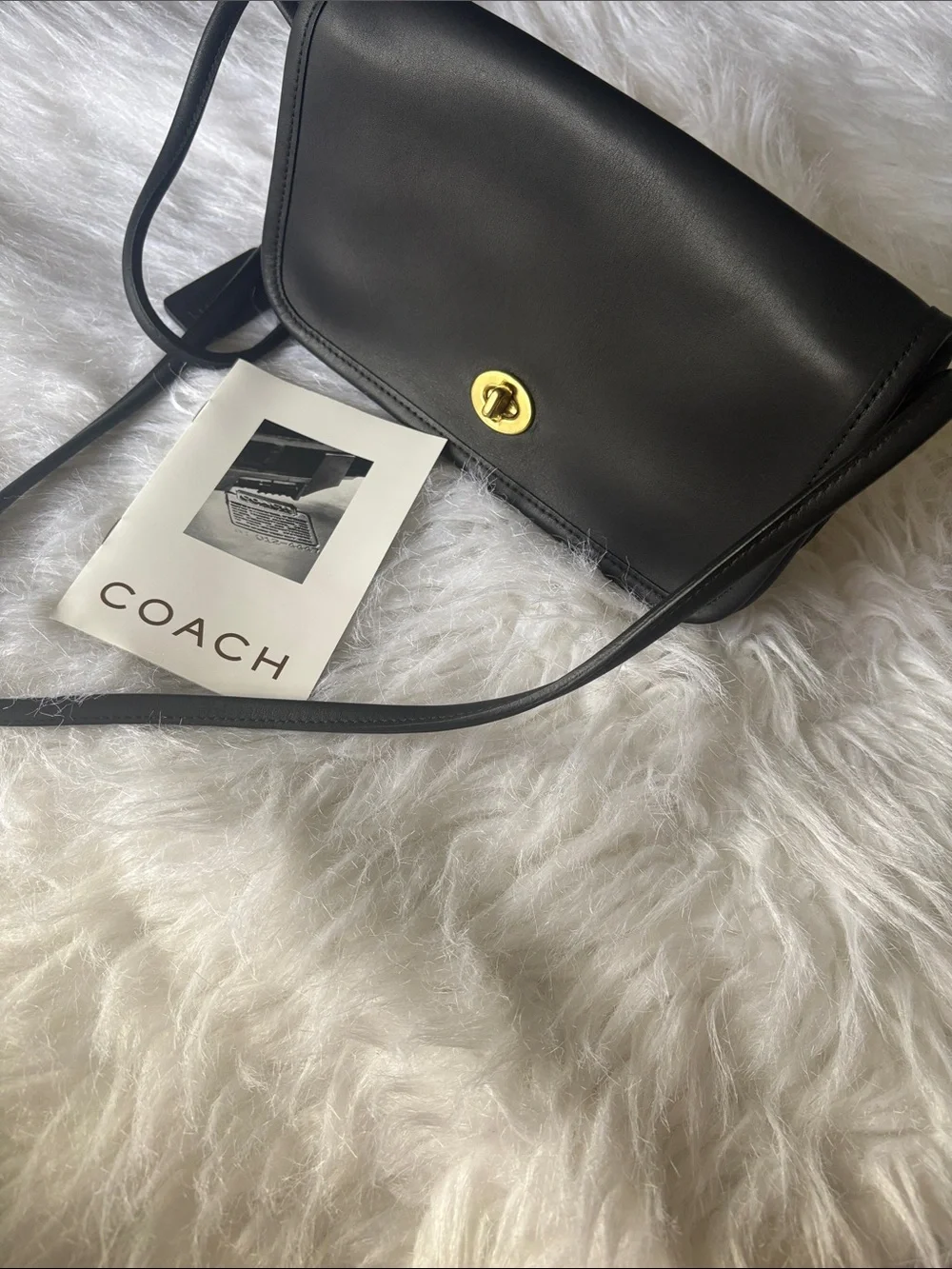 Coach Black Leather Turnlock Crossbody Bag - Picture 3 of 16